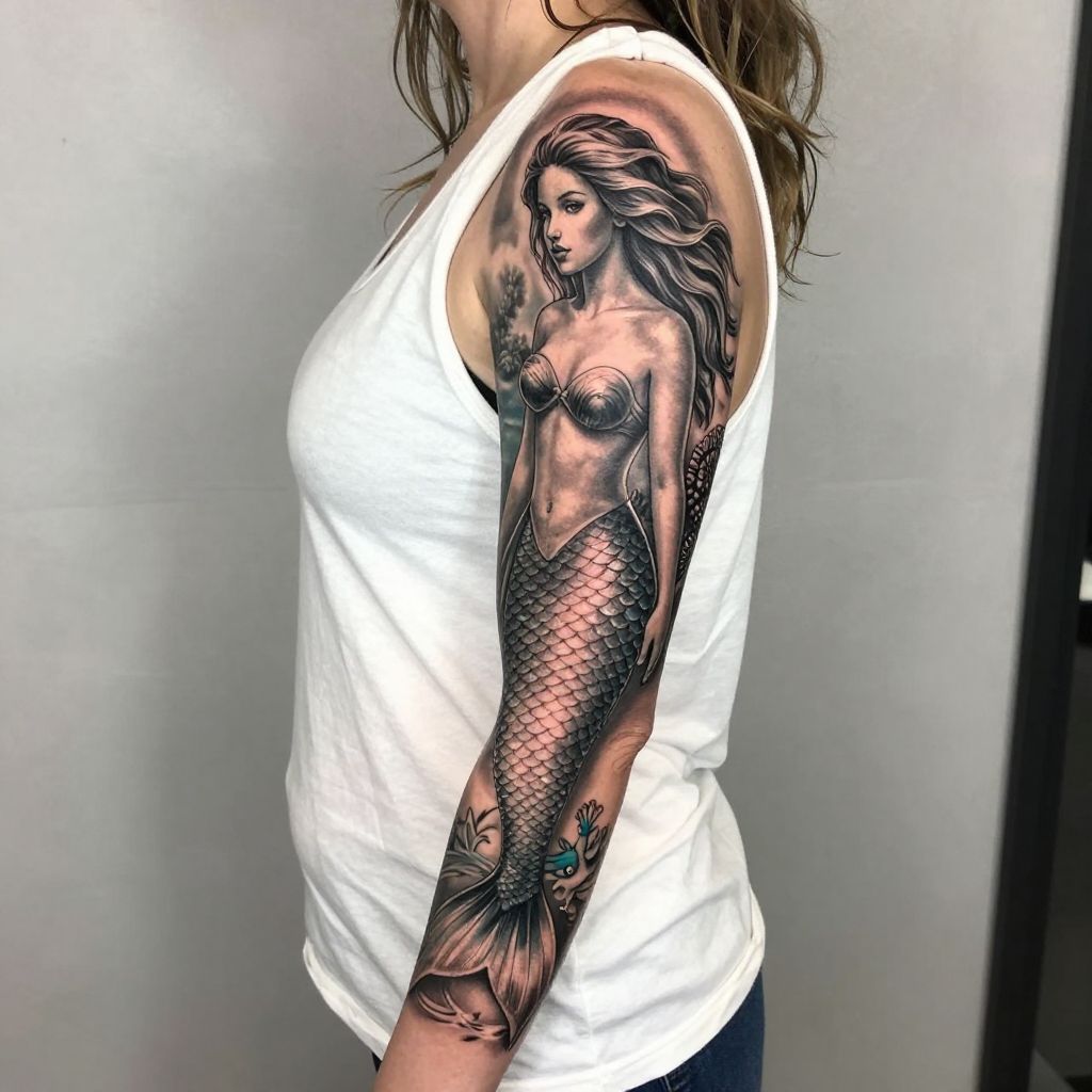 Realistic Mermaid Portrait