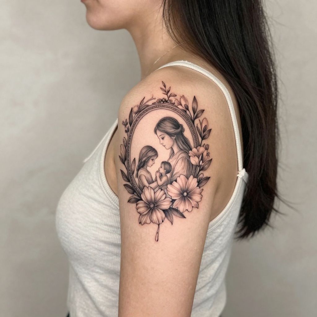 Mom and son tattoo idea 15
