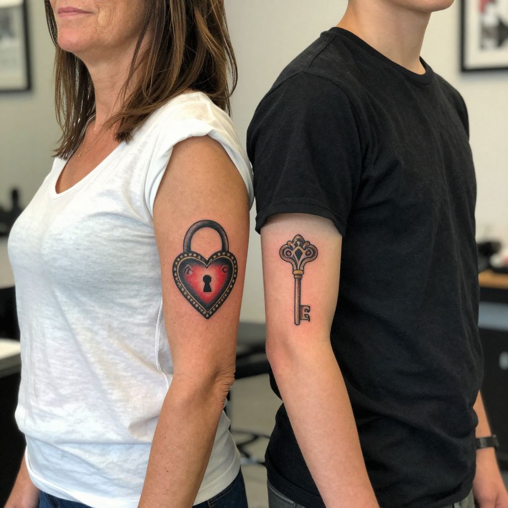 Heart Lock and Key tattoo