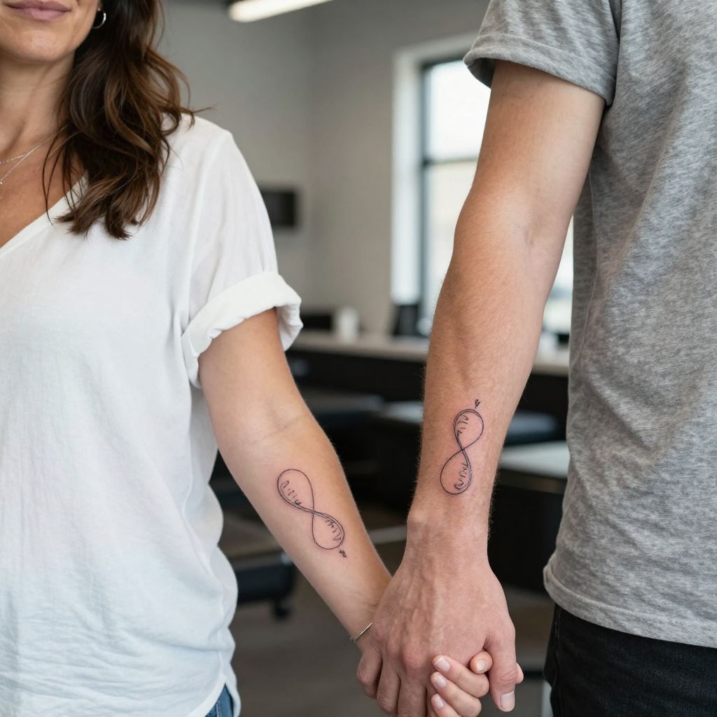 Infinity Loop with Names tattoo
