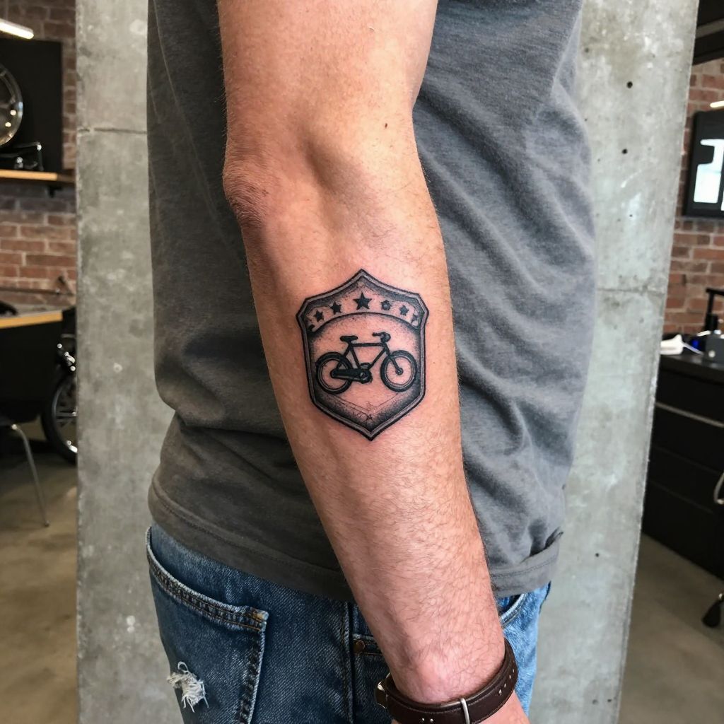 motorcycle tattoo ideas vintage bike badge