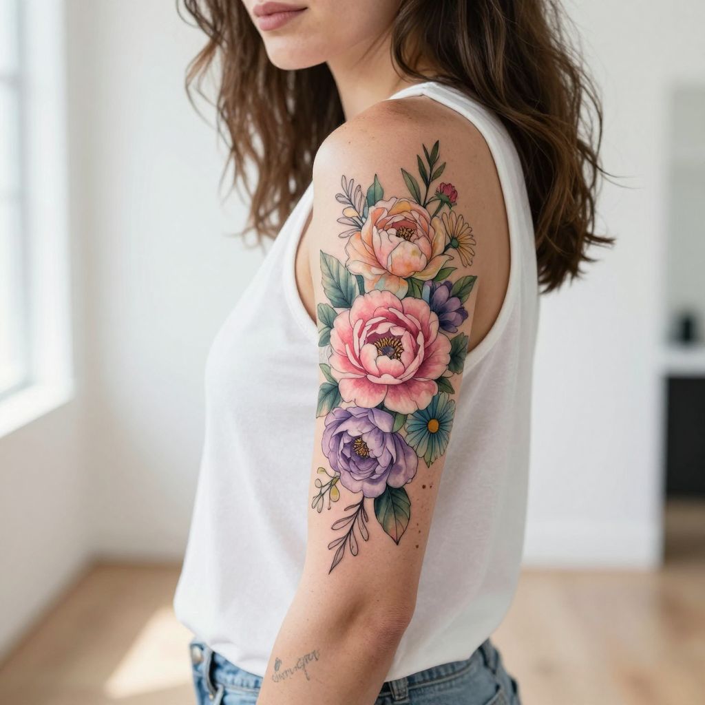 Floral Explosion Over a Name