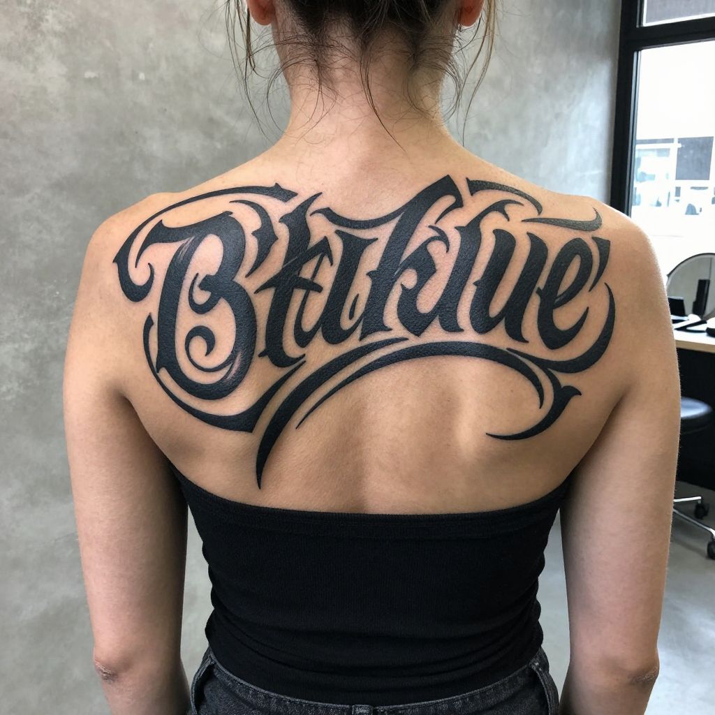 Bold Blackwork Cover Up