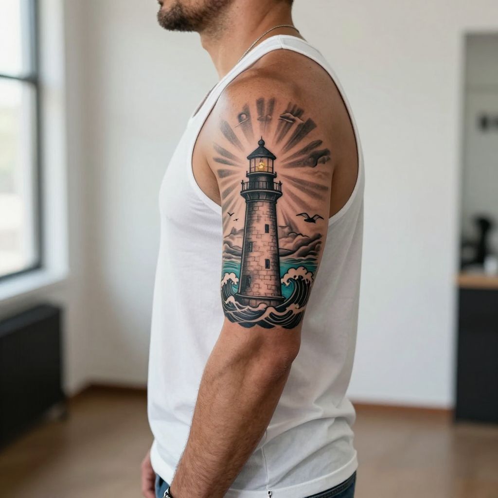 Lighthouse and Waves Combo