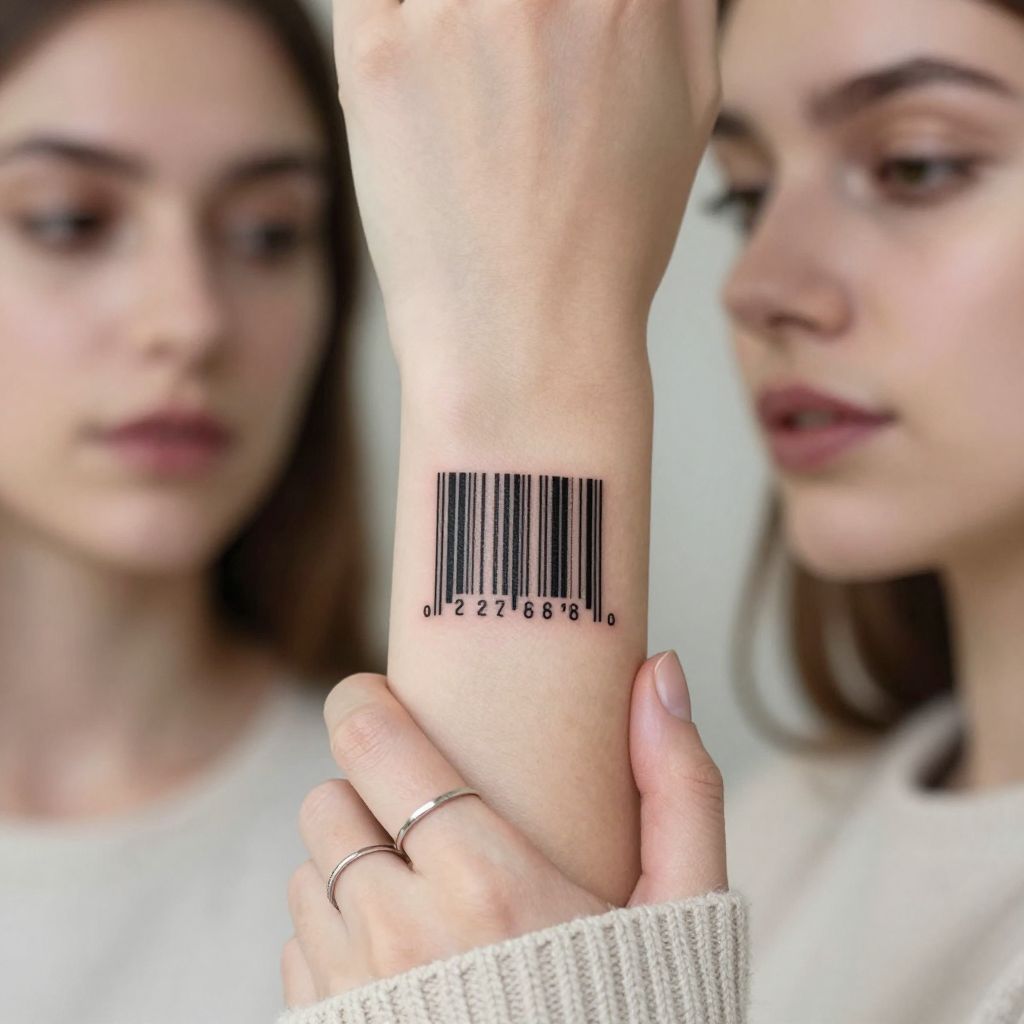 Barcode Number Tattoo
