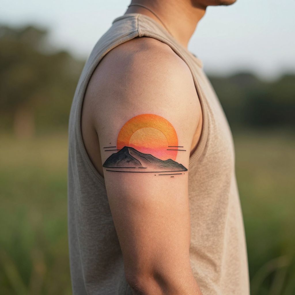 Sunrise Horizon tattoo idea