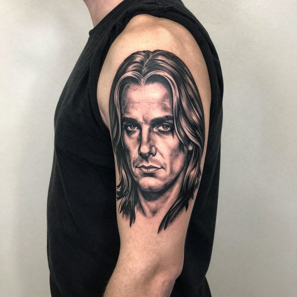 Classic Ozzy Portrait tattoo idea