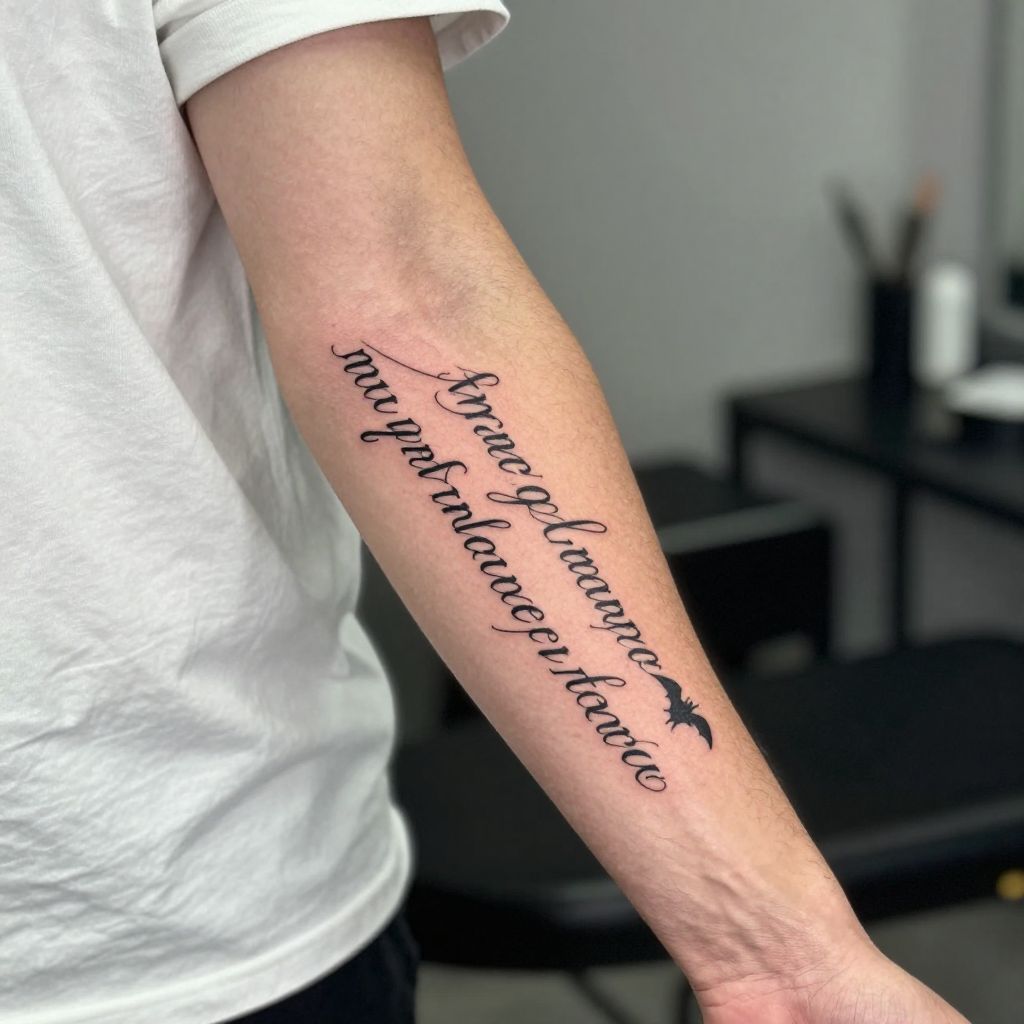 Ozzy Lyric Script tattoo idea
