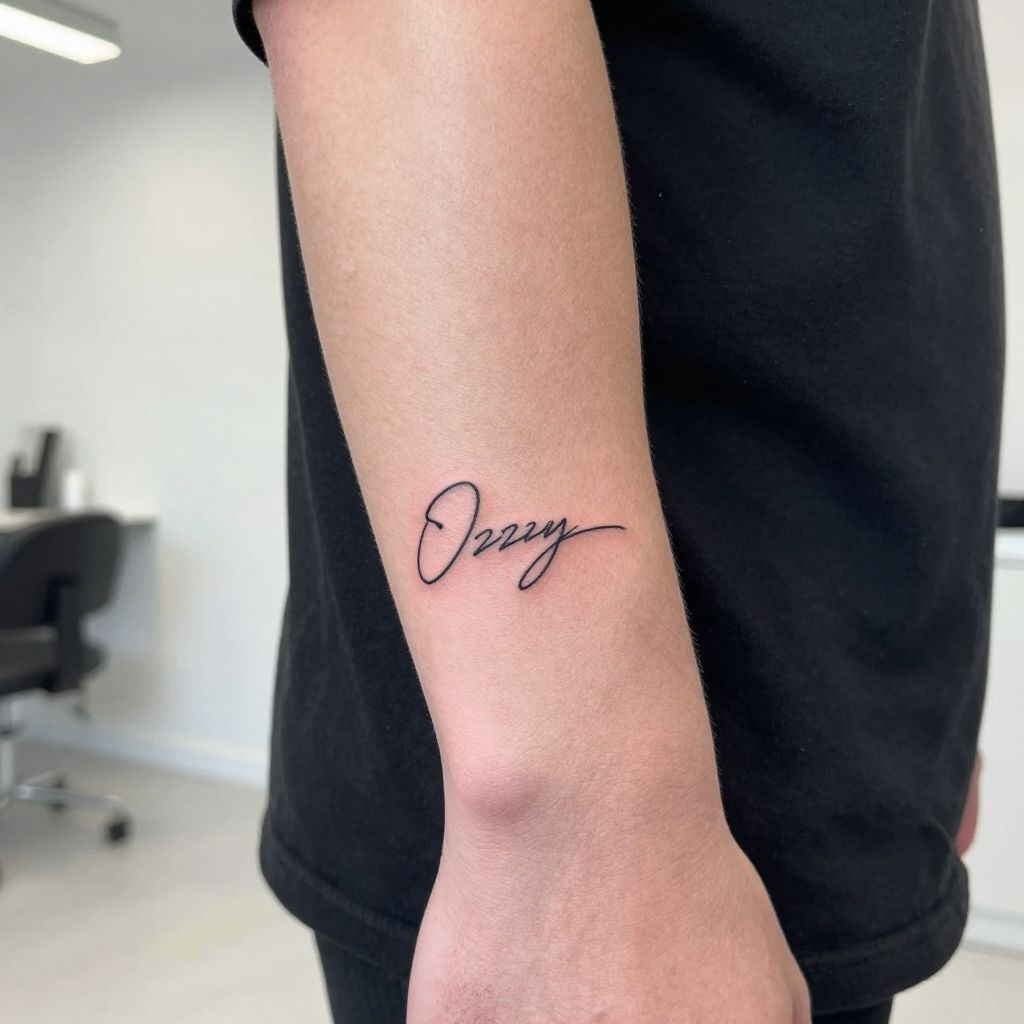 Minimal Ozzy Signature tattoo idea