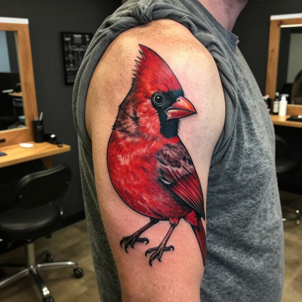 Red Cardinal tattoo idea