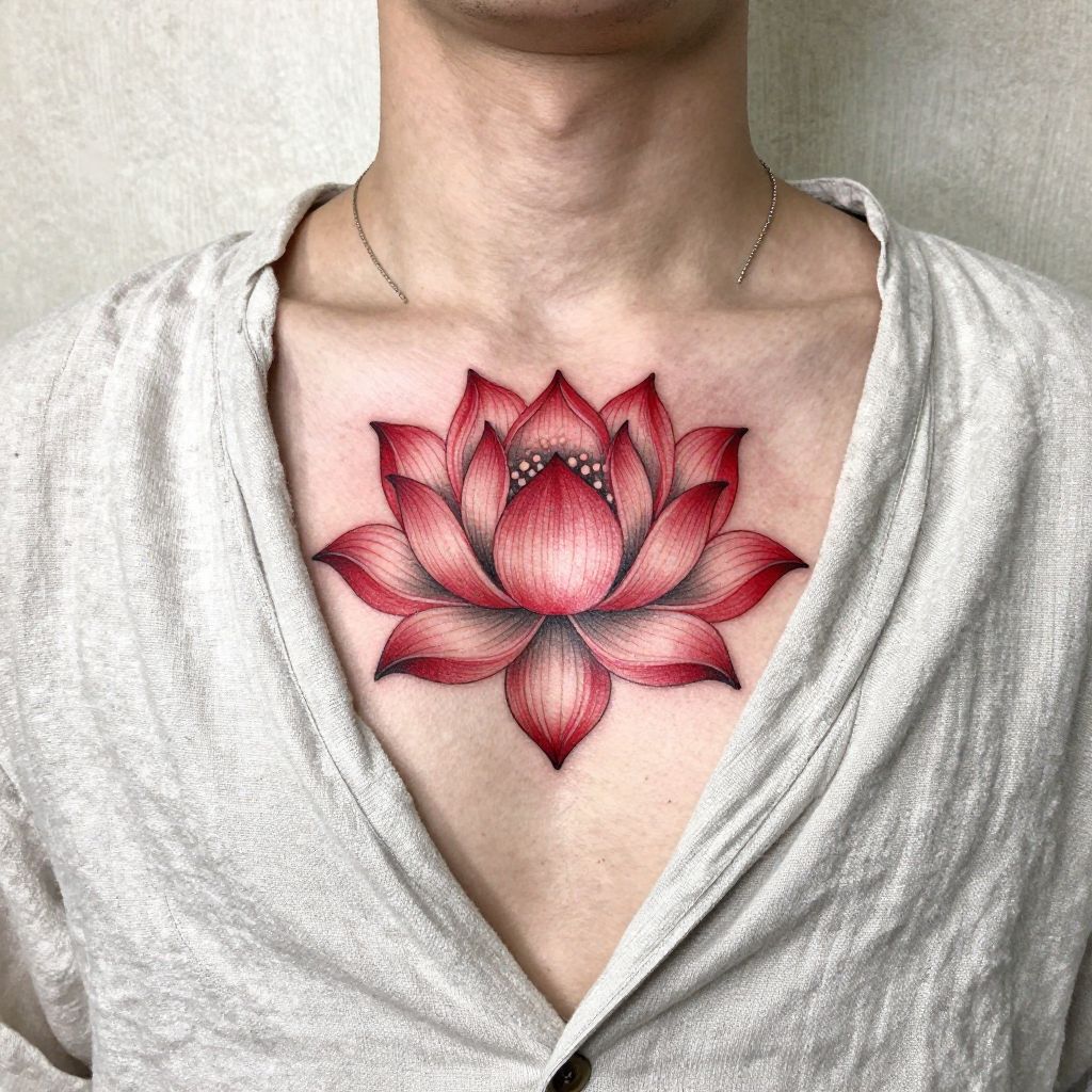 Red Lotus Petals tattoo idea