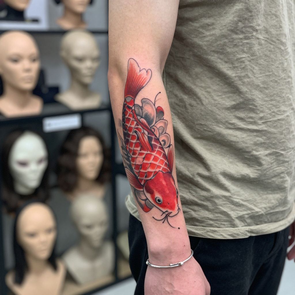 Red Koi Fish tattoo idea