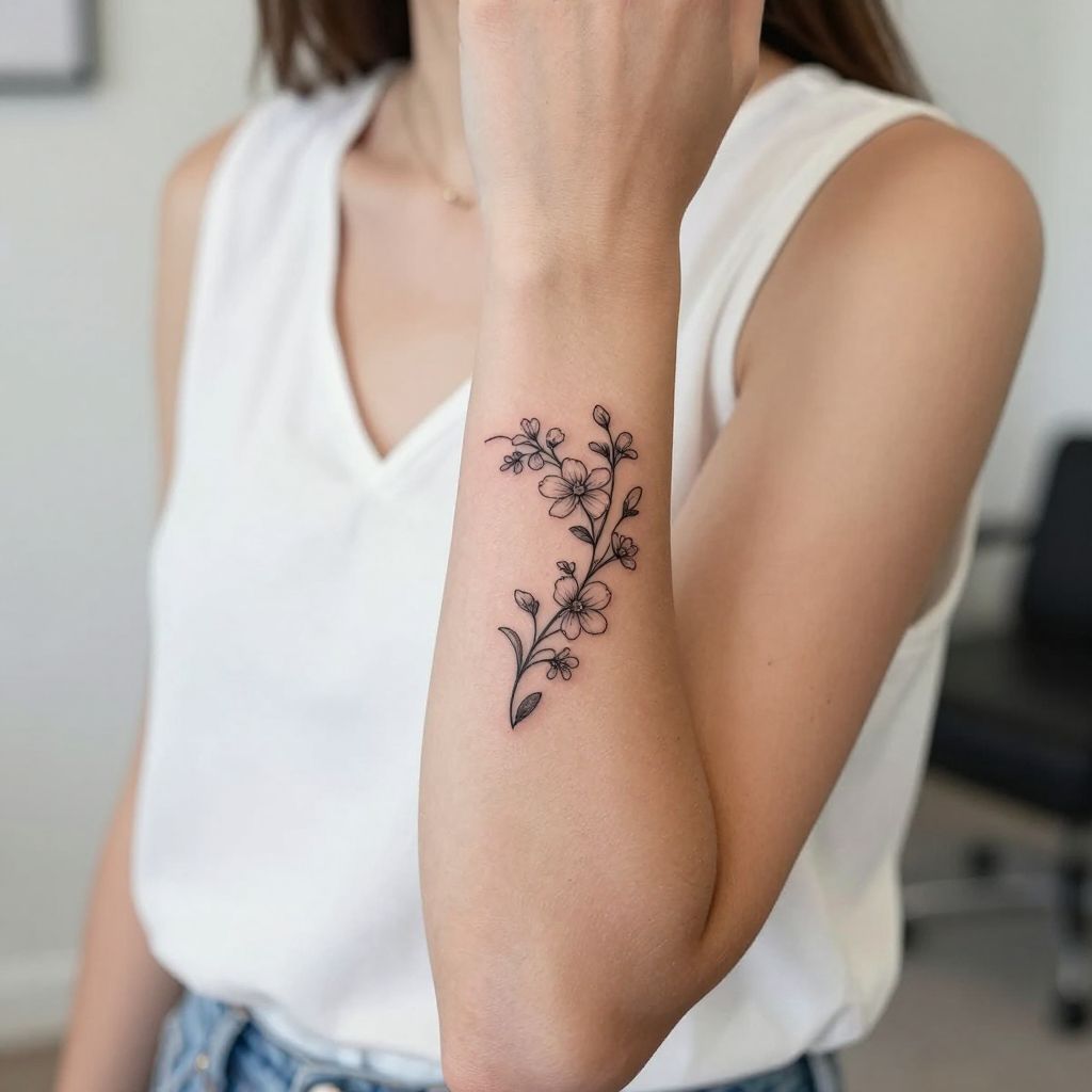 Semicolon With Floral Wrap resilience tattoo idea