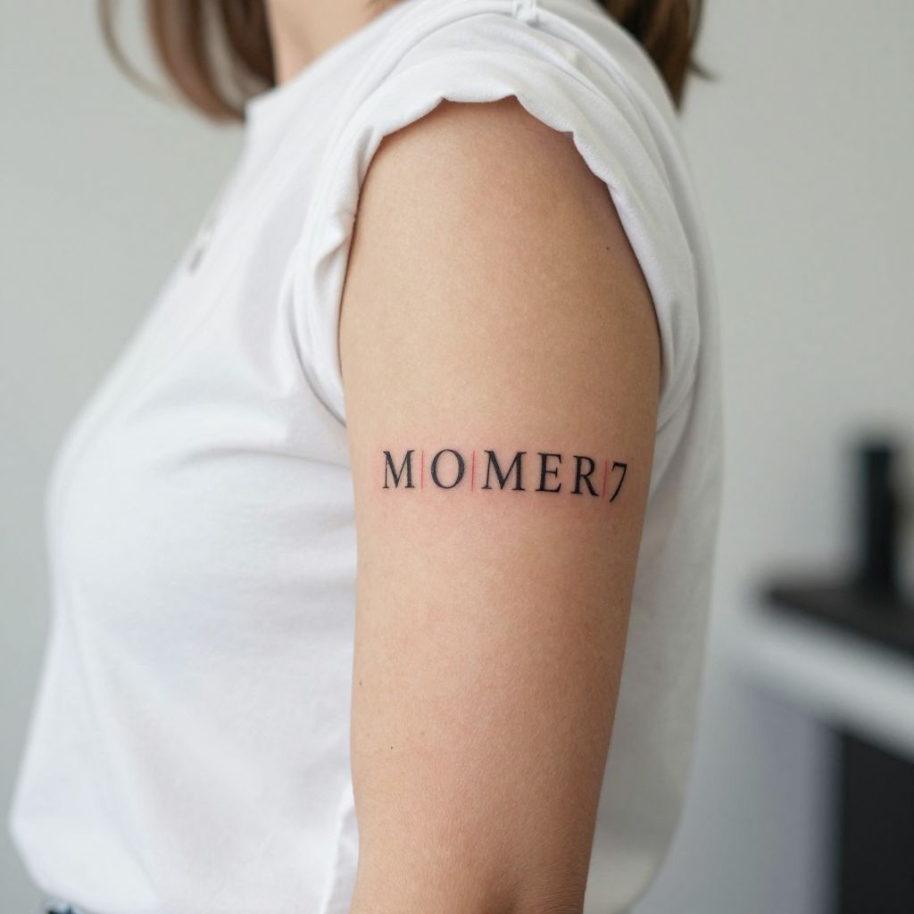 Roman numeral date tattoo