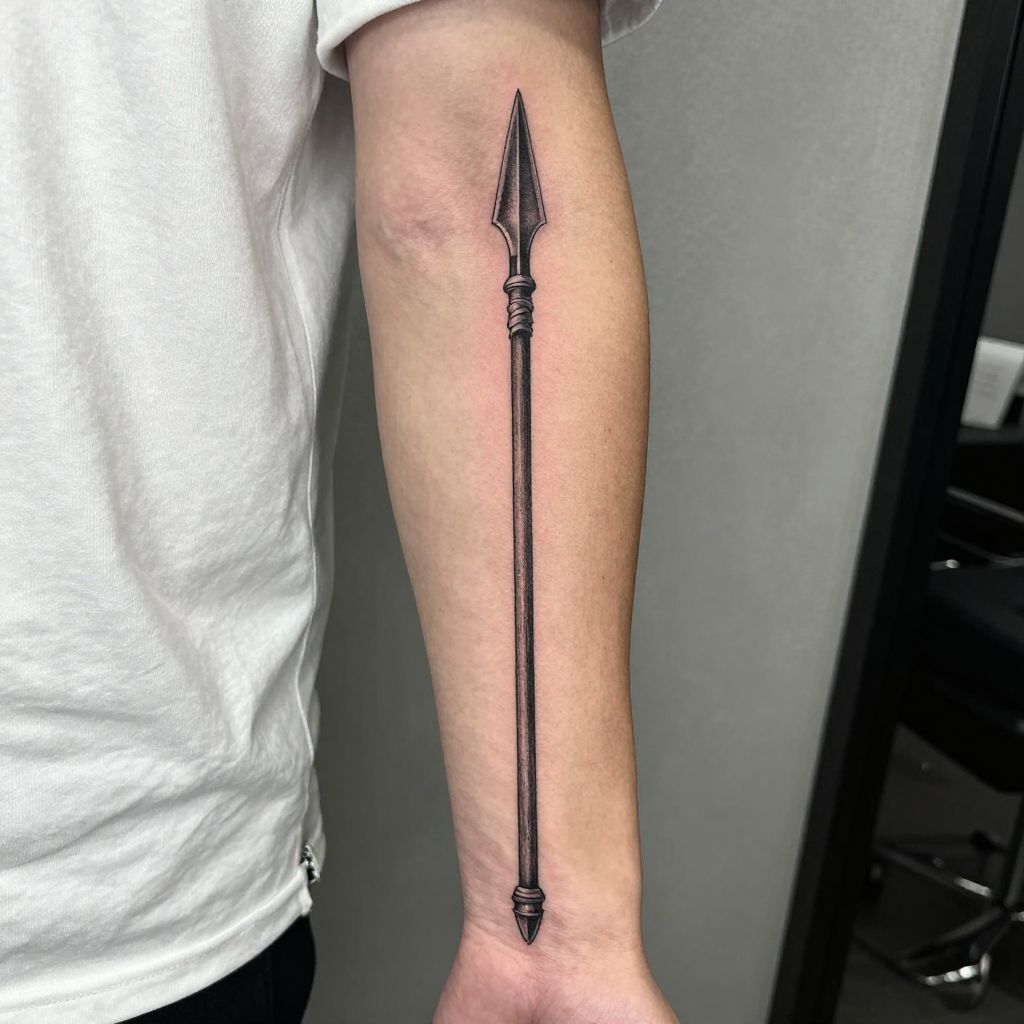 Roman spear tattoo