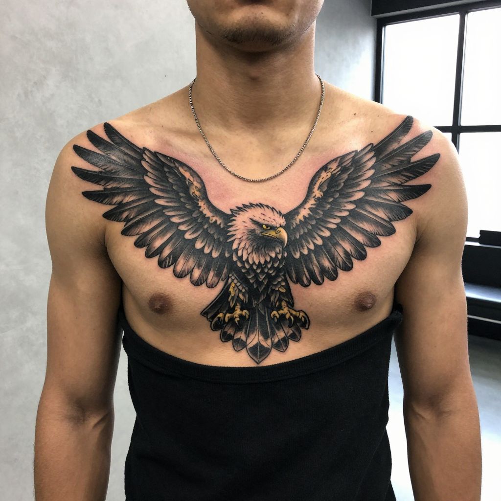 Roman eagle tattoo