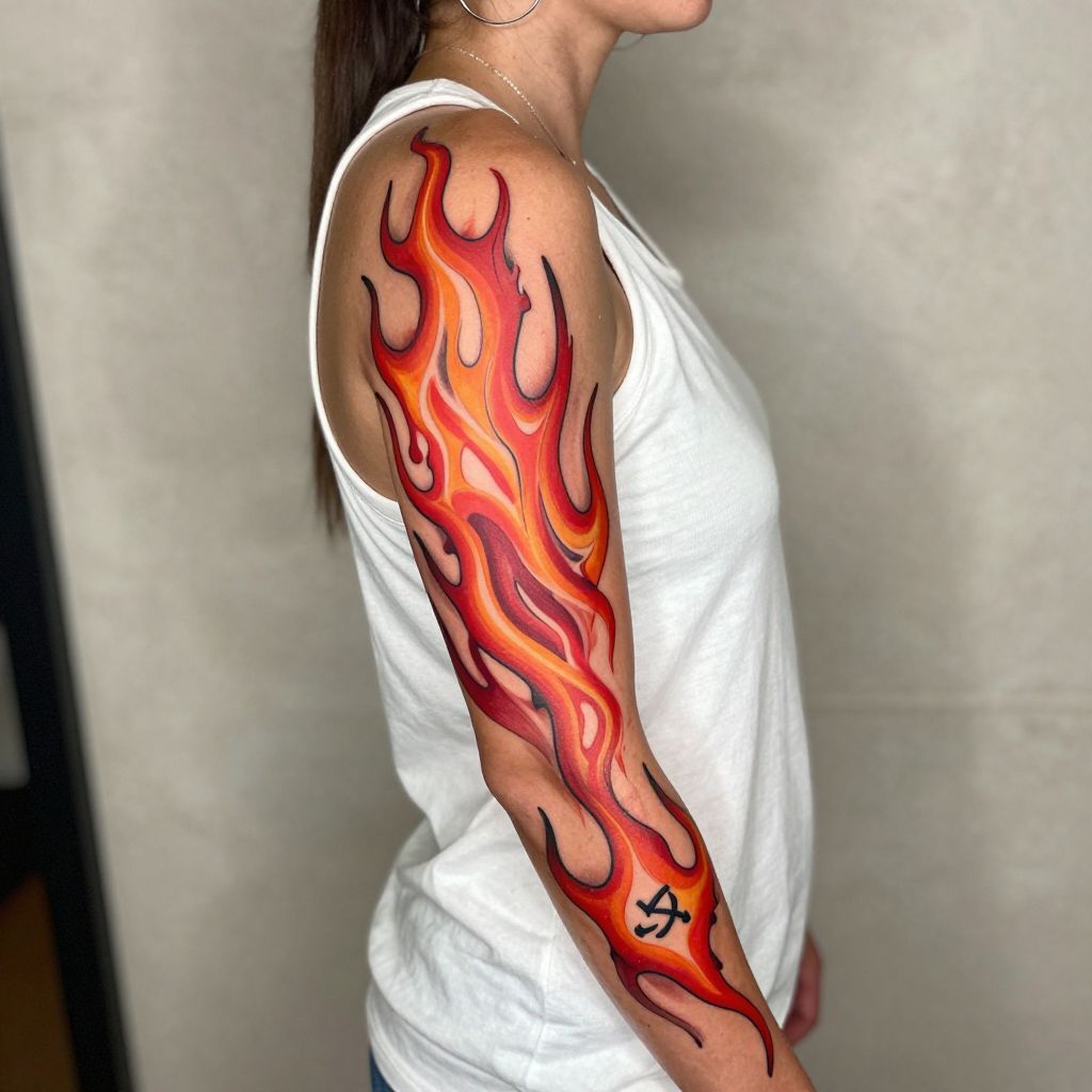 Sailor Mars’ Flame Element Tattoo