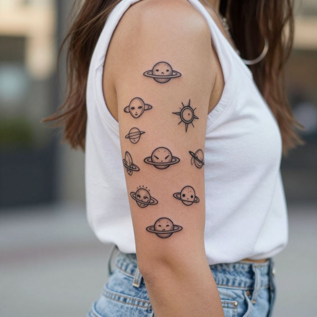 Sailor Scouts’ Planet Symbols Tattoo