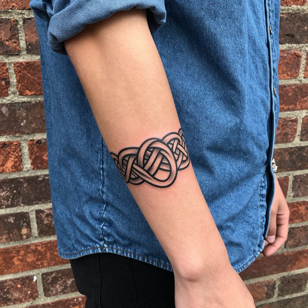 Celtic Knot Forearm Band tattoo idea