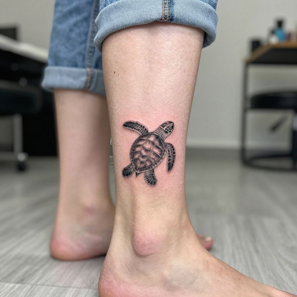 Baby Sea Turtle Hatchling tattoo idea