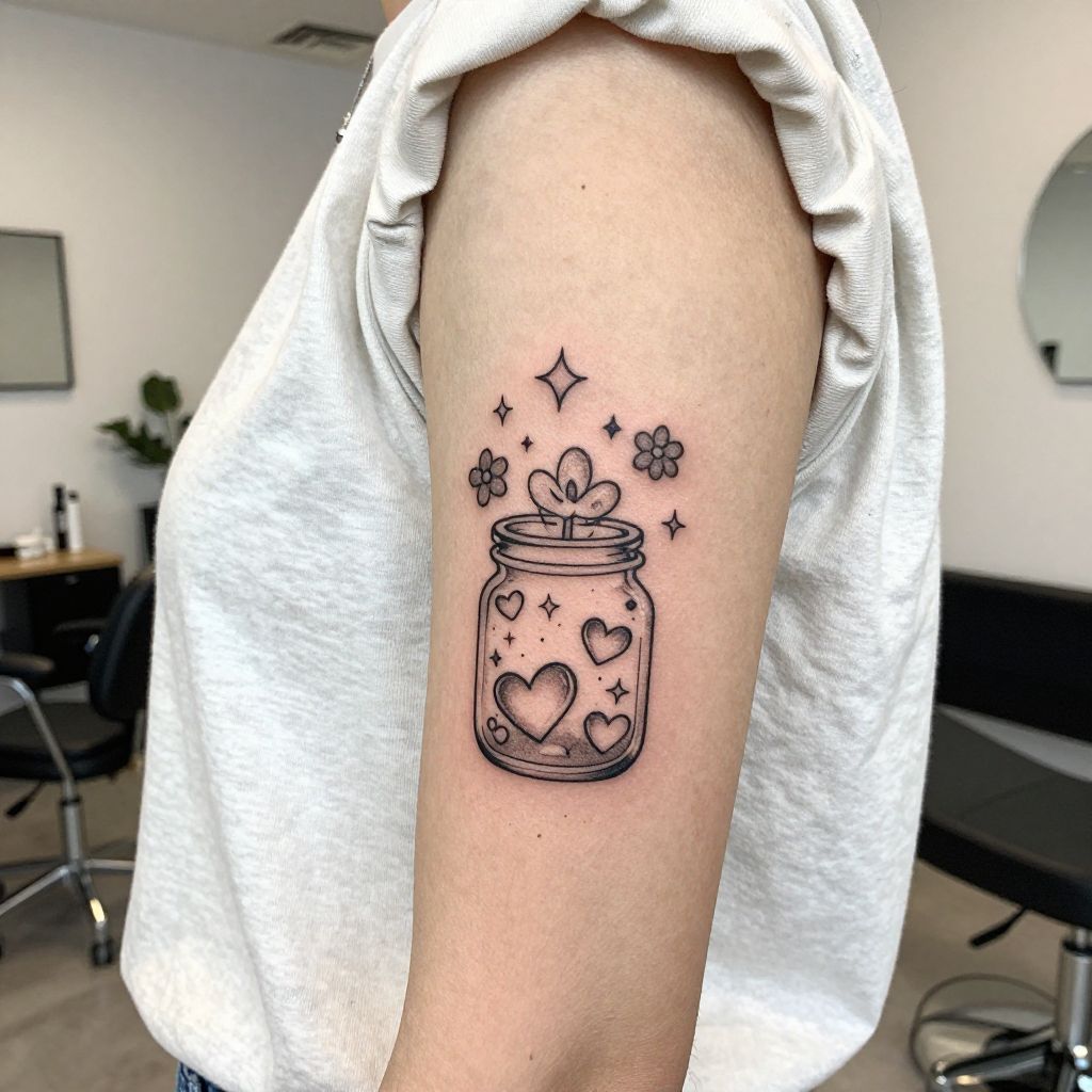 Self Love Spell Jar tattoo idea