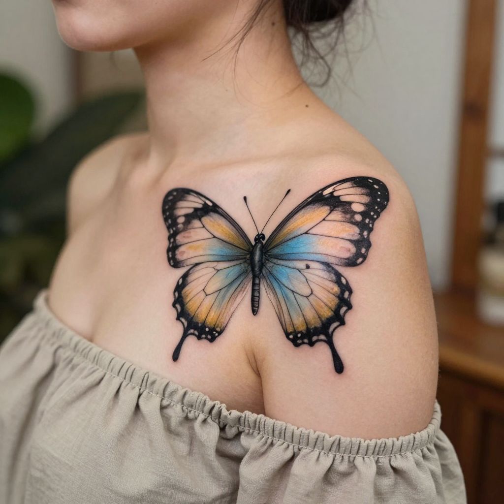 Butterfly With Open Wings self love tattoo idea