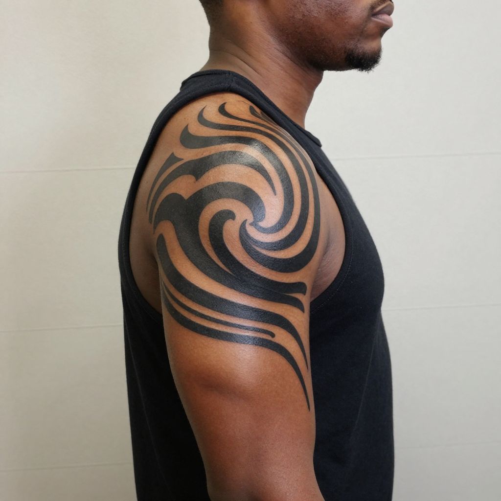 Tribal Armor Piece Tattoo