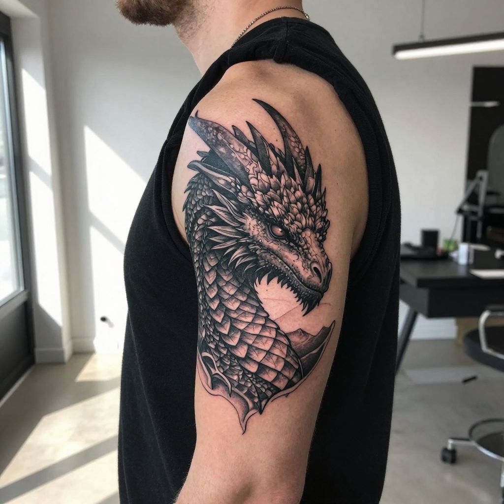 Skyrim tattoo ideas Paarthurnax Portrait