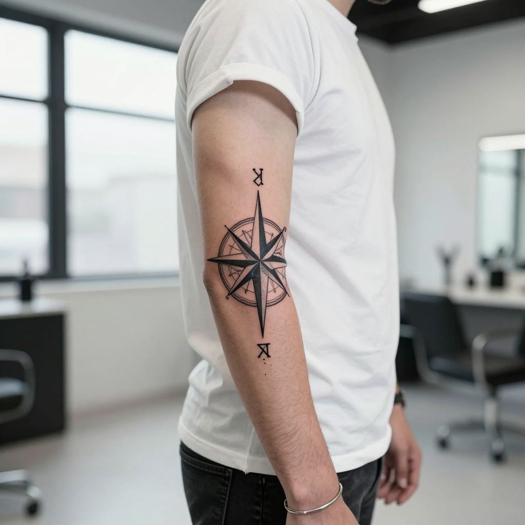 Skyrim tattoo ideas Nordic Compass Tattoo