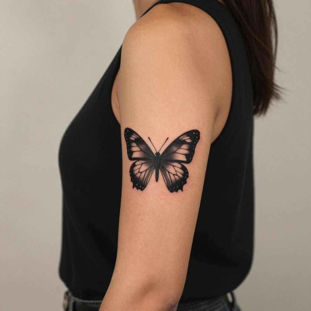 Small butterfly tattoo idea 11
