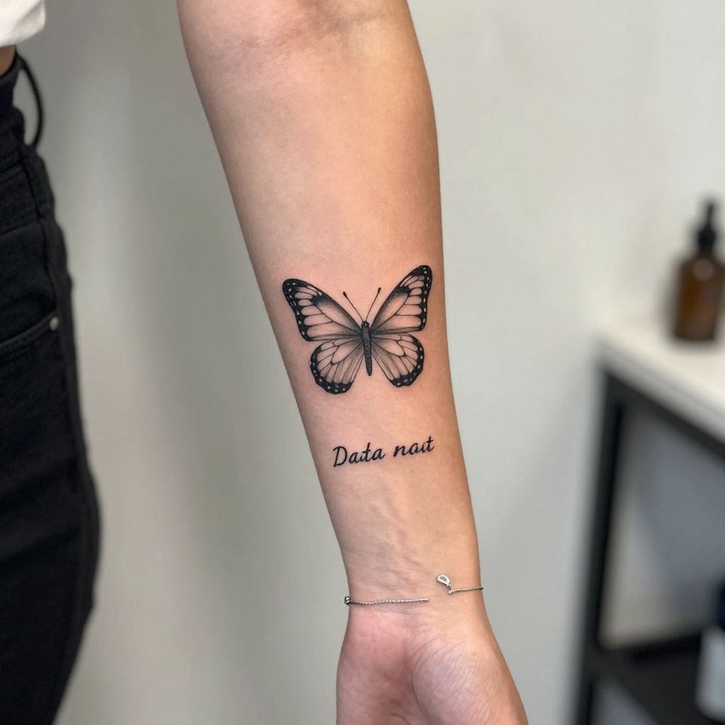 Small butterfly tattoo idea 12