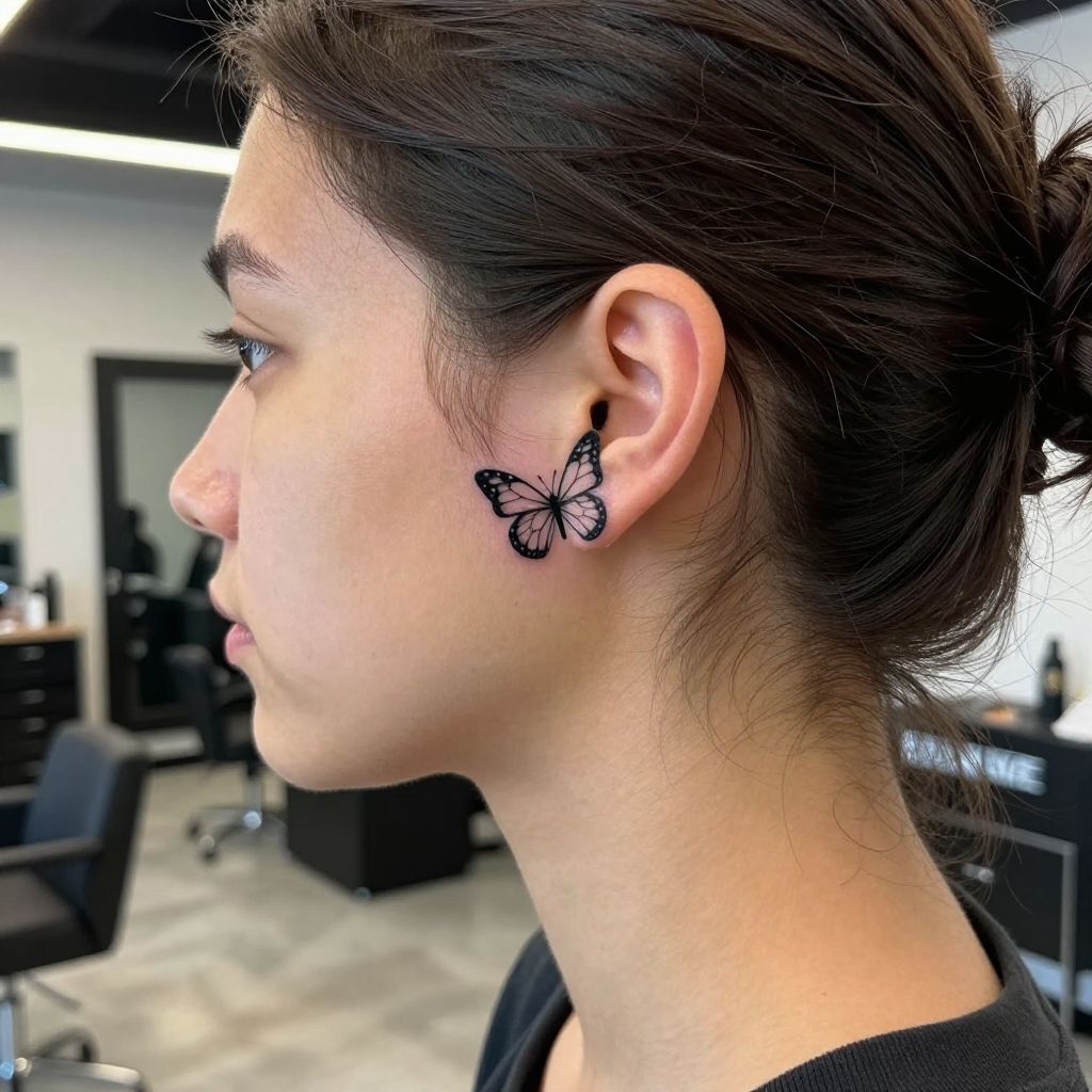 Small butterfly tattoo idea 2