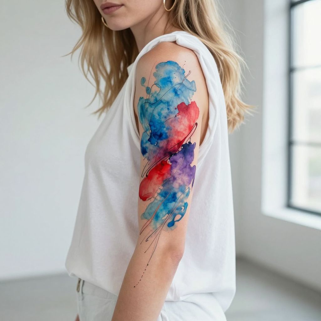 Abstract Watercolor Blots