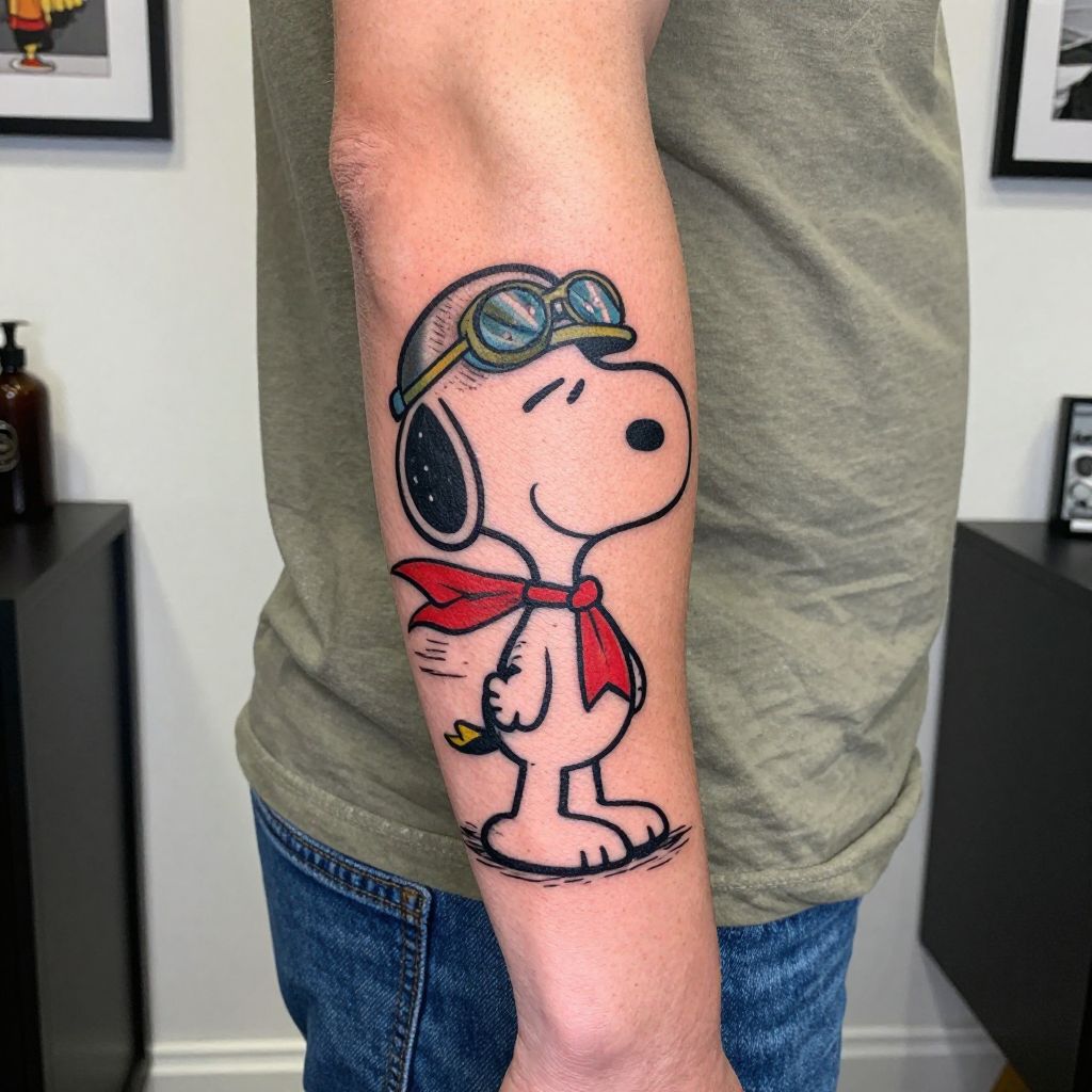 Snoopy as the Flying Ace tattoo idea