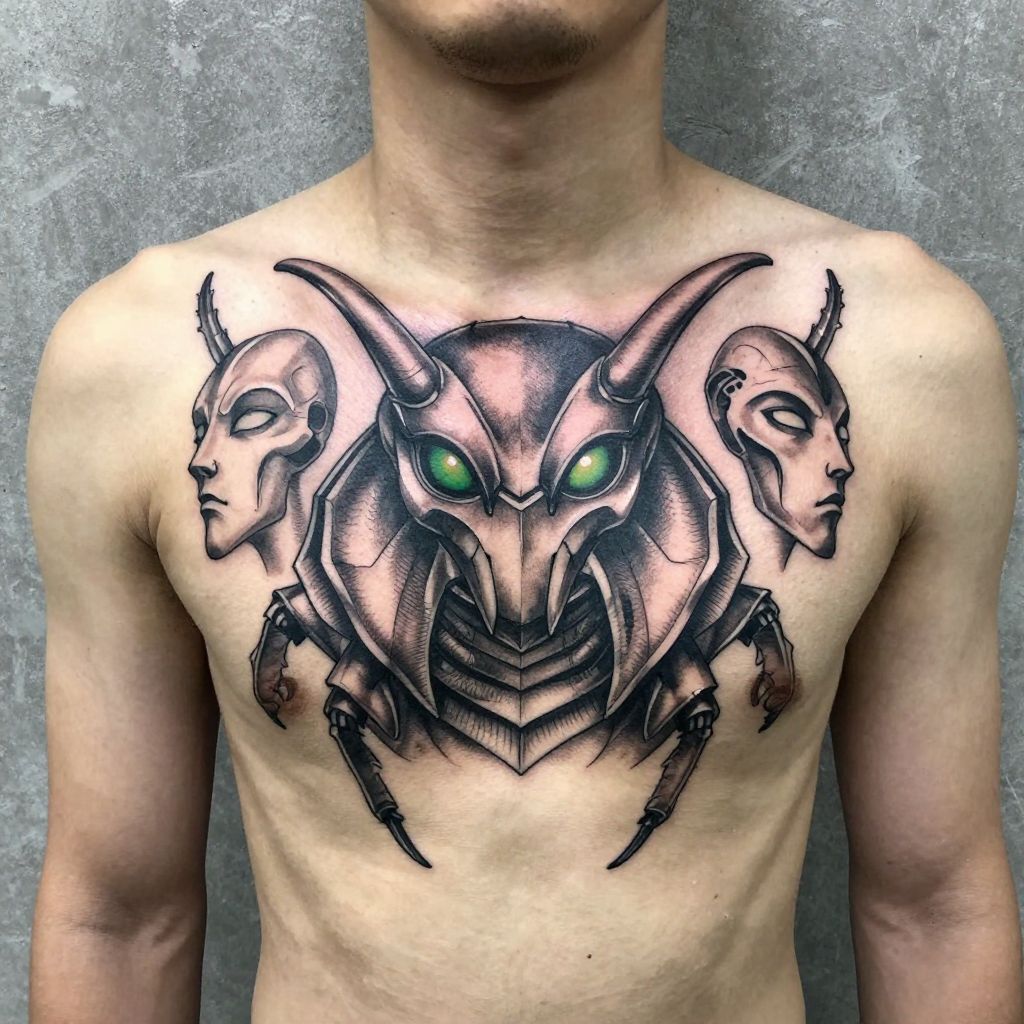 Solo leveling tattoo ideas - Beru Inspired Scarab King Portrait
