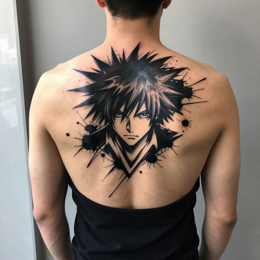 Soul Eater Logo with Ink Splatters tattoo idea