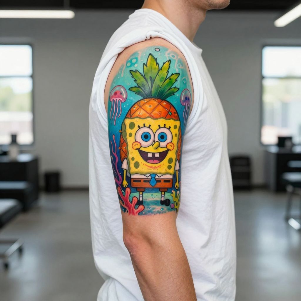 Bikini Bottom Scene Tattoo