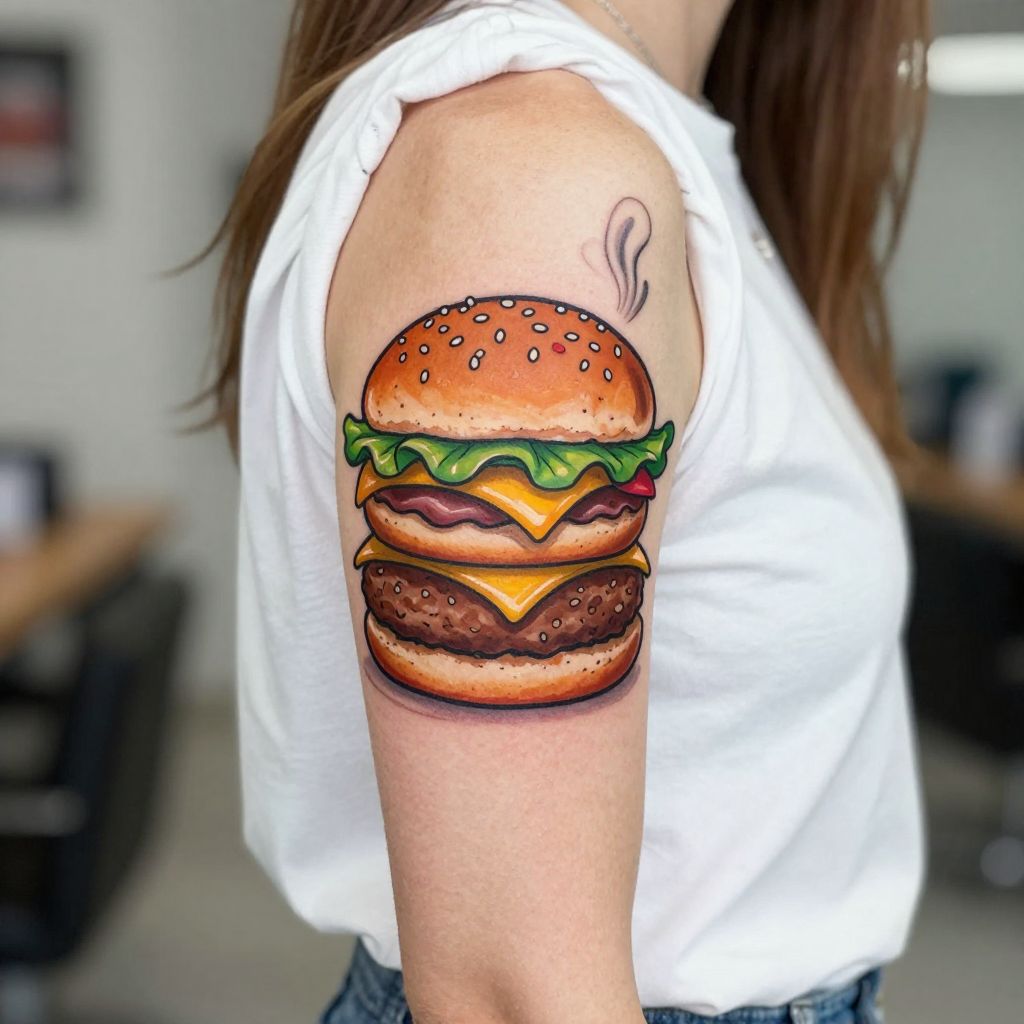 Krabby Patty Tattoo