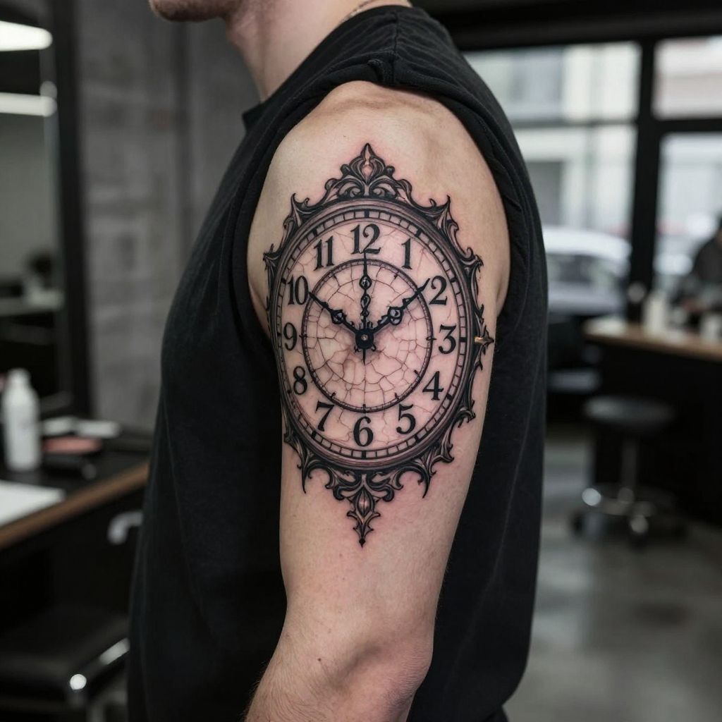 suicideboys tattoo ideas - Gothic Clock Face