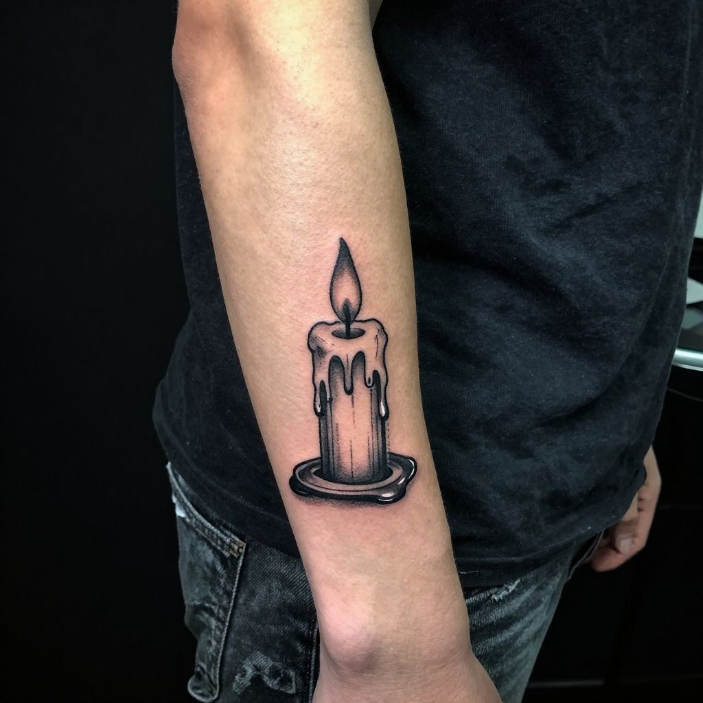 suicideboys tattoo ideas - Candle And Melted Wax