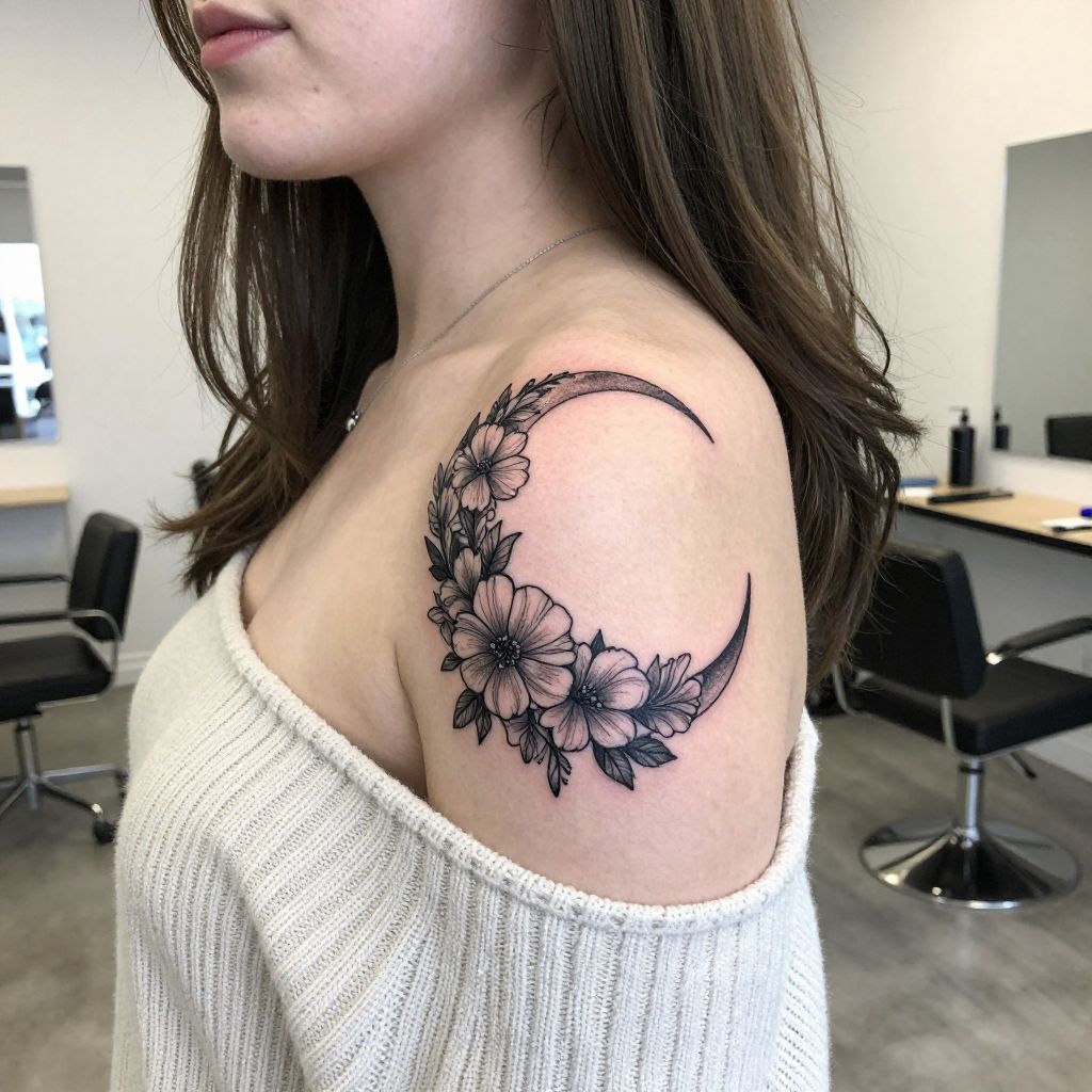 Crescent Floral Crown