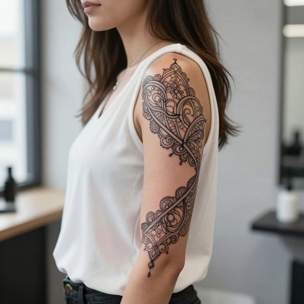 tattoo sleeve filler ideas ornamental filigree