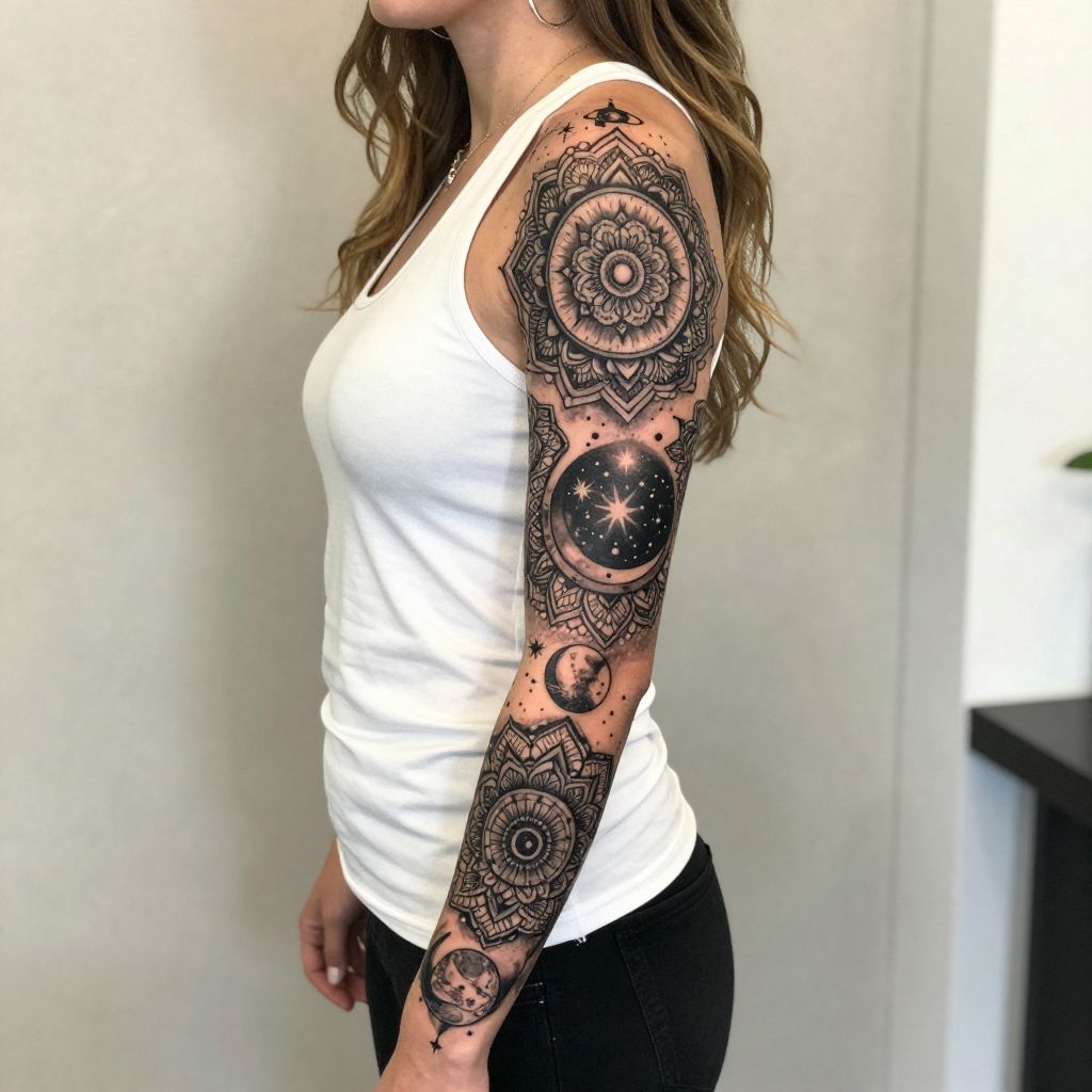 Celestial Mandala Fusion Sleeve