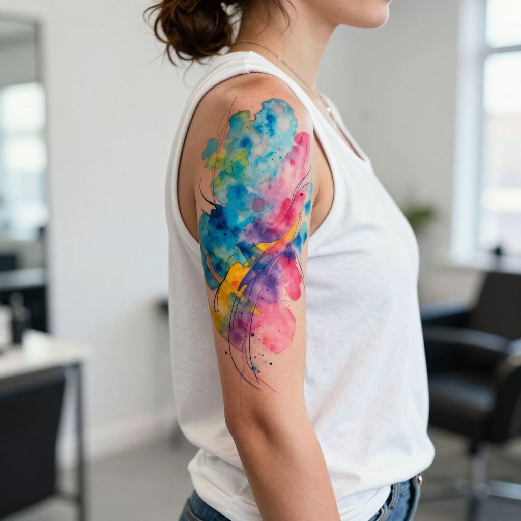 Abstract Watercolor Sleeve