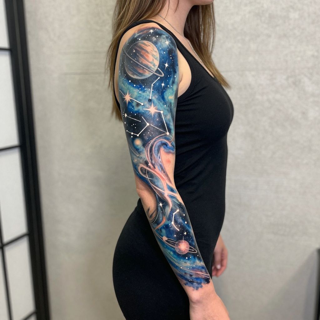 Celestial and Space Sleeve