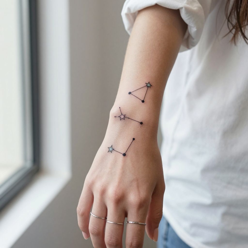 Three Constellations Trio Tattoo