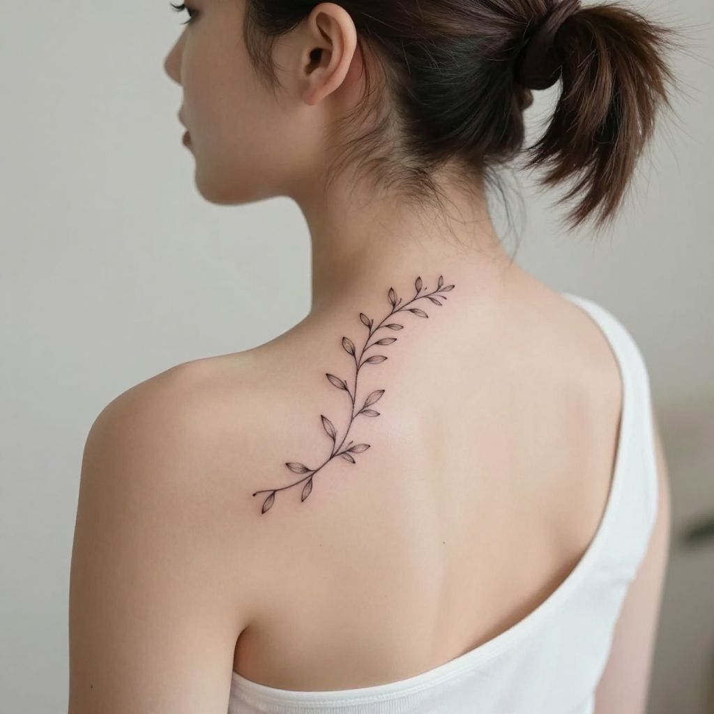 Spiral Vine on the Back of the Neck