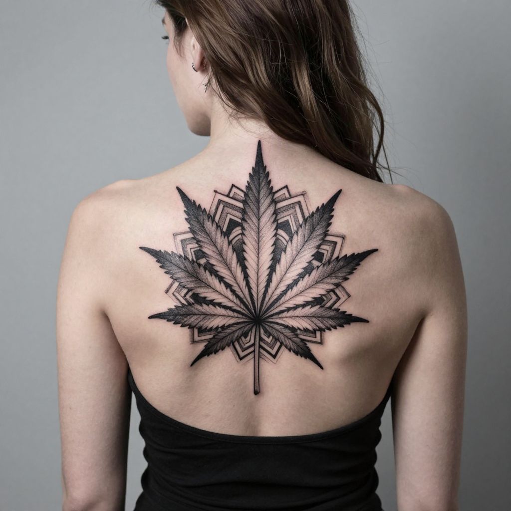 Geometric Cannabis Mandala