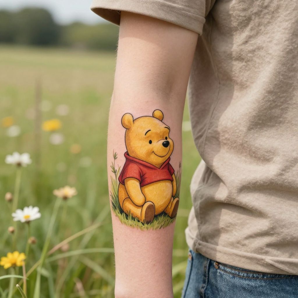 Winnie the Pooh tattoo ideas - Pooh In A Hundred Acre Field