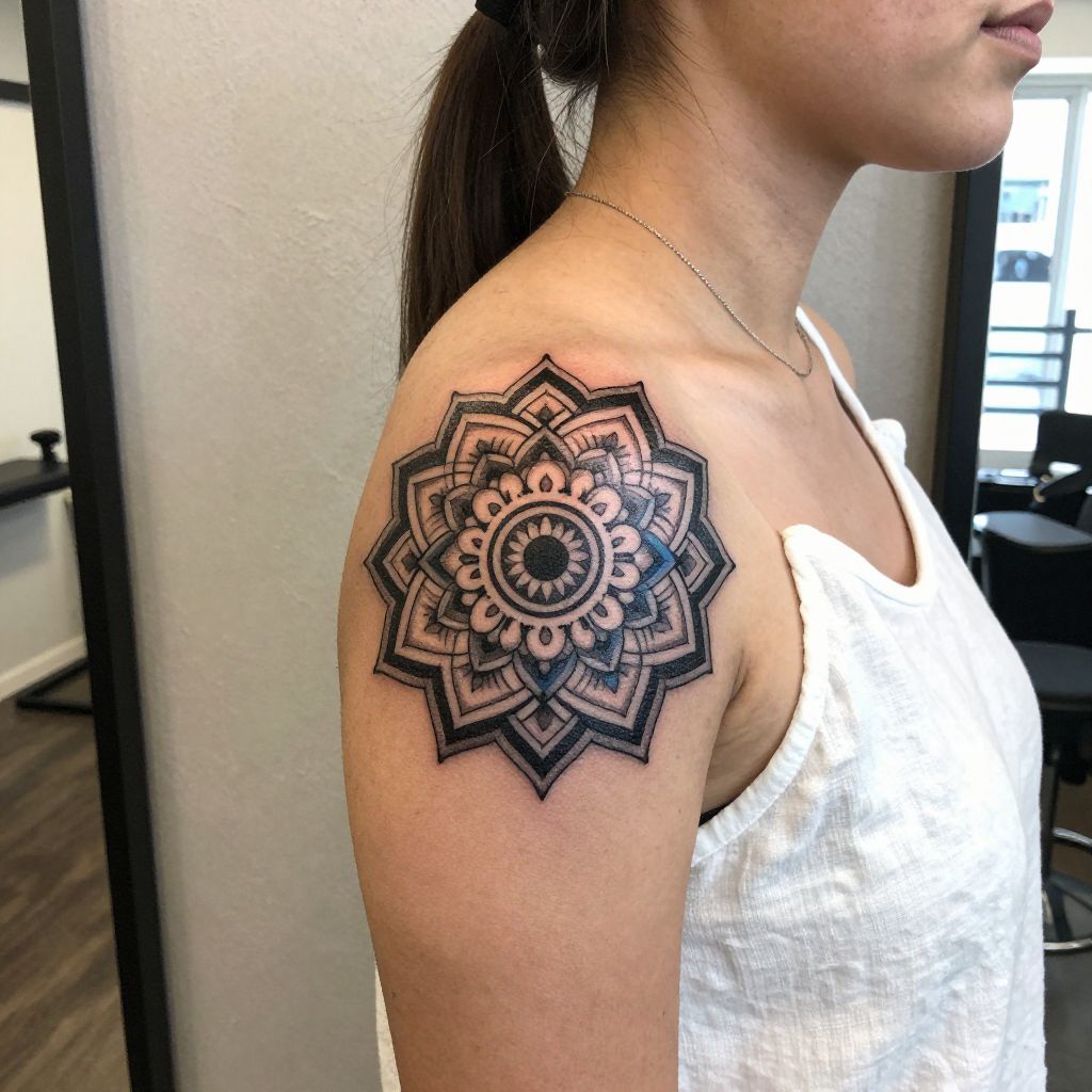 Geometric Mandala Shoulder Piece